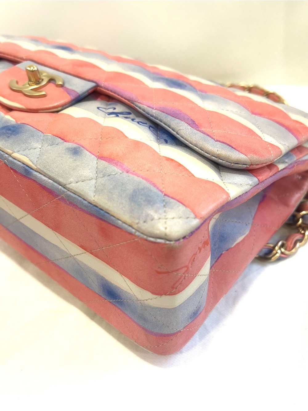 Collector‼️ Chanel Classic Jumbo Watercolor Single Flap Bag - Picture 11 of 15